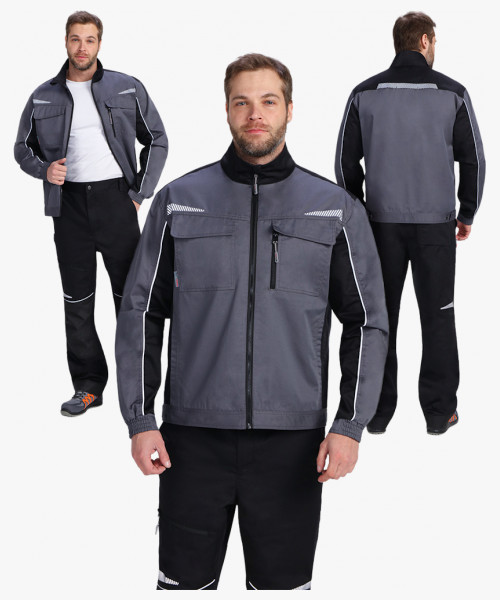 Куртка ProfLineSpecialist (тк.Смесовая,240), серый/черный