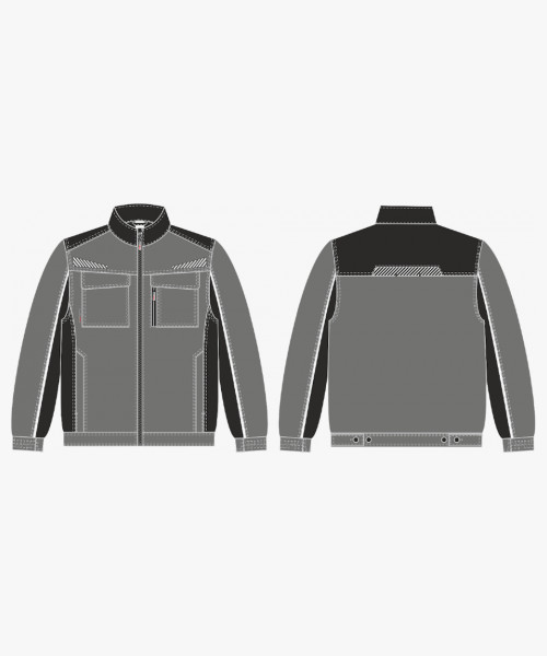 Куртка ProfLineSpecialist (тк. Смесовая, 240), серый/черный