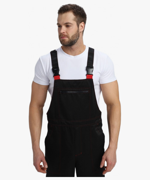 Костюм Нейч-2 СОП с капюшоном (тк.Смесовая,210) п/к, черный/красный