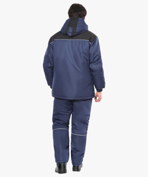 Костюм СИРИУС-КОМФОРТ зимний, куртка, брюки, синий с чёрным