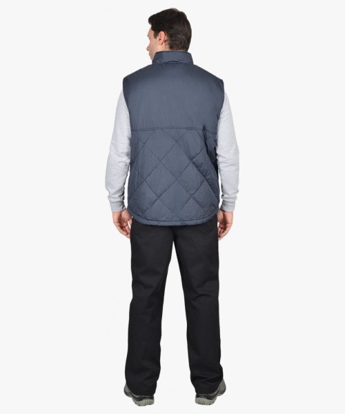 Жилет СИРИУС-ЕВРОПА удлиненный (на подкладке флис) сине-серый