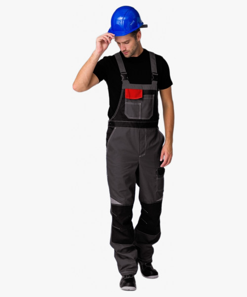 Костюм Формула (тк.Смесовая,240) п/к, серый/красный/черный