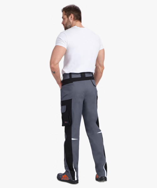 Костюм мужской летний ProfLineLeader-1 (тк.Хлопок/Спандекс,260) брюки, серый/черный