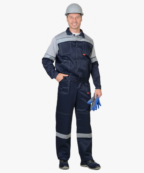 Костюм СИРИУС-ЛЕГИОНЕР куртка, п/к синий с серым СОП 50 мм