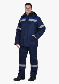 Костюм СИРИУС-РОСТ-АРКТИКА куртка, брюки, синий с васильковым и СОП