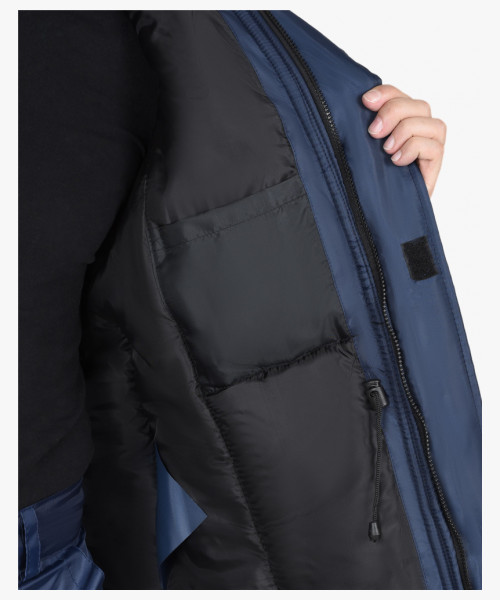 Куртка СИРИУС-БРИГАДИР темно-синяя с неоновым и СОП