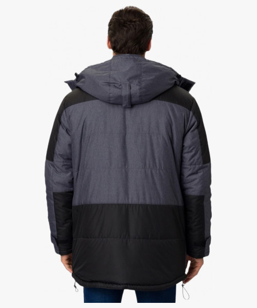 Куртка зимняя Премиум (тк.Мембрана), т.серый меланж/черный