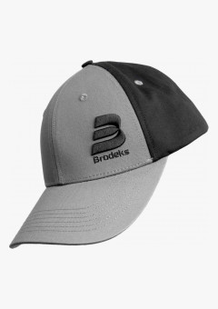 Бейсболка Brodeks KM130, цвет серый, чёрный 