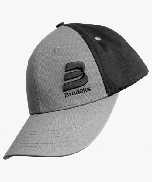 Бейсболка Brodeks KM130, цвет серый, чёрный