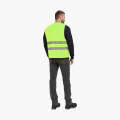 Жилет сигнальный ProfLineBase с пуговицами и карманами (тк.Полиэфир,100), желтый