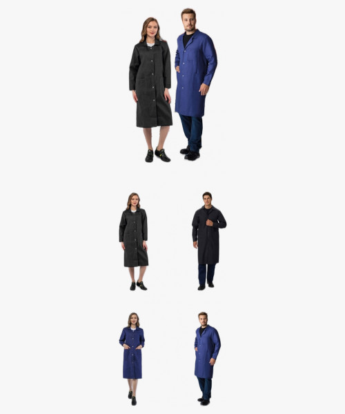 Халат женский рабочий (тк.Диагональ,195), т.синий