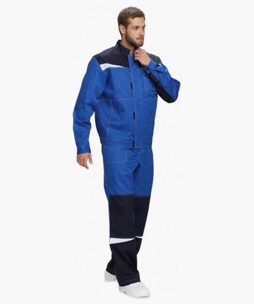 Костюм Строй-2 CH МВО (тк.Смесовая,280) п/к, васильковый/т.синий