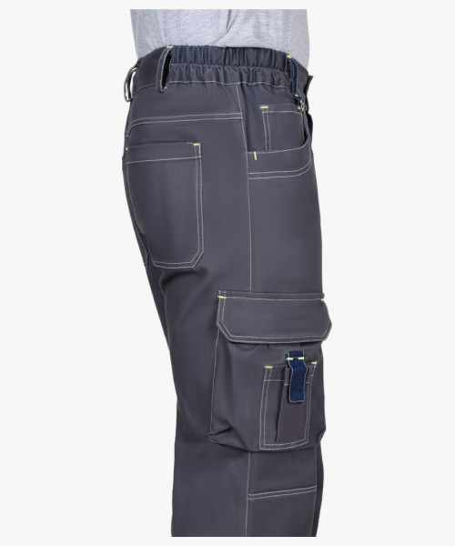 Костюм СИРИУС-ДЖЕТ куртка, брюки т-серый с синим тк. мех. стрейч с ВО