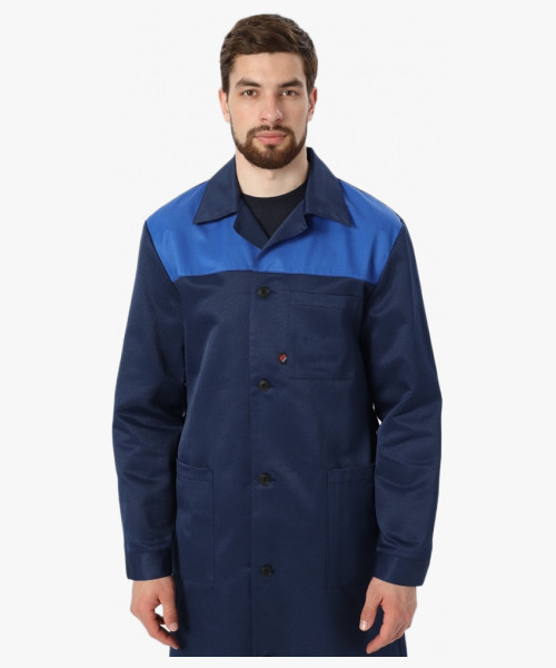 Халат Лигор (тк.Смесовая,210), т.синий/васильковый