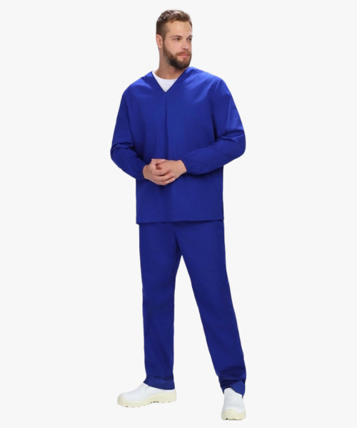 Мужской костюм ХАССП-База (ткань ТиСи, 120), васильковый