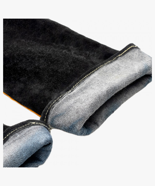 Перчатки (краги) спилковые термозащитные ProfLineLeader, черный