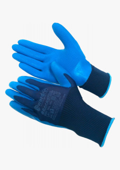 Rocks Перчатки нейлоновые синие с текстурированным латексным покрытием