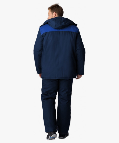 Куртка зимняя Флофт Премиум (тк.Смесовая,240), т.синий/васильковый/серый