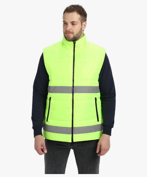 Жилет утепленный сигнальный Ярксион СОП (тк.OxLine,90), лимонный