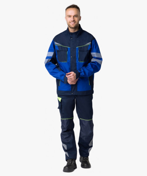 Куртка укороченная мужская PROFLINE SPECIALIST (тк.Смесовая,240), т.синий/васильковый