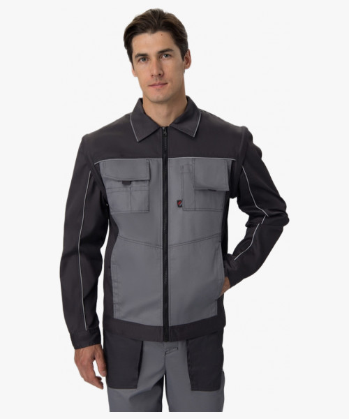 Куртка-трансформер Лидер IMP (тк.Смесовая,240), т.серый/св.серый