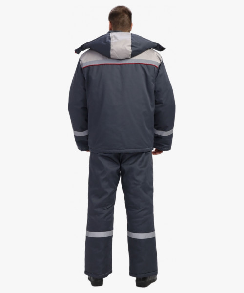 Костюм зимний Флофт-1 IMP (тк.Смесовая,240) брюки, т.серый/св.серый