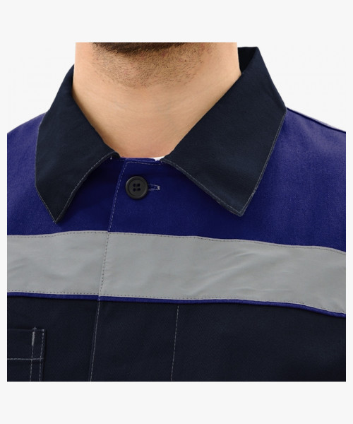 Костюм Липецк-1 СОП CH (тк.Смесовая,280) брюки, т.синий/васильковый