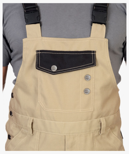 Костюм летний СИРИУС-ВЕСТ-ВОРК куртка кор., п/к бежевый с черным пл. 275 г/кв.м