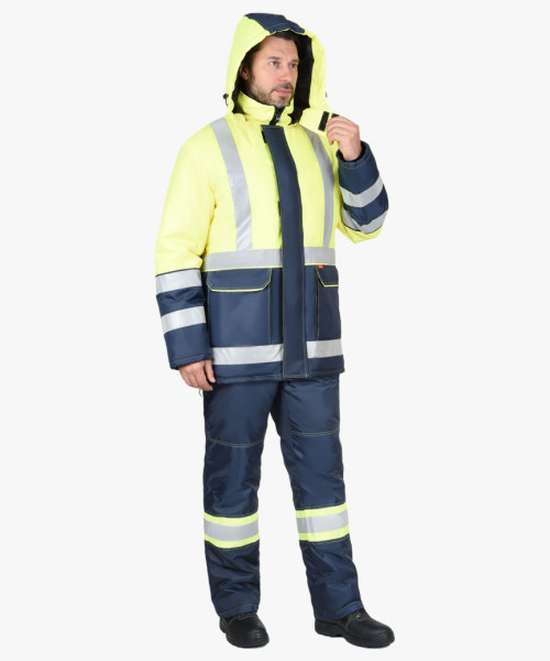Куртка СИРИУС-ТЕРМИНАЛ синяя с лимонным и СОП