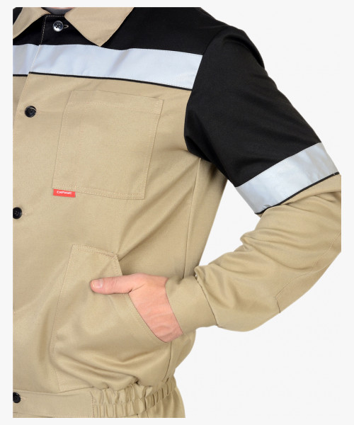 Костюм СИРИУС-ЛЕГИОНЕР куртка, п/к песочный с черным СОП 50мм