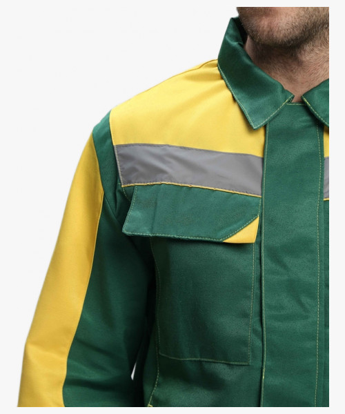 Костюм Сфера NEW (тк.Смесовая,210) п/к, зеленый/желтый