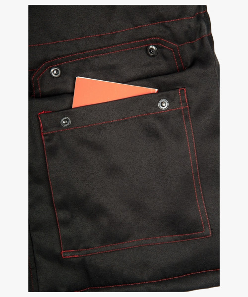 Костюм зимний Титан (Смесовая, 210) п/к, черный/красный