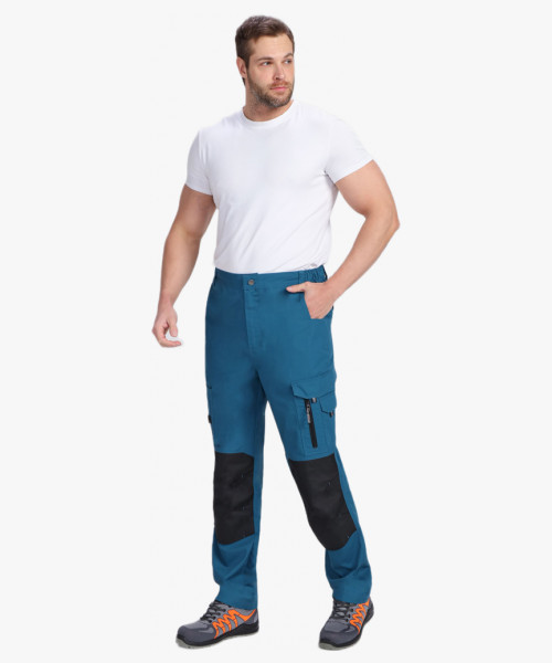 Костюм мужской летний ProfLineSpecialist-1 (тк.РипСтоп,240) брюки, циан/черный