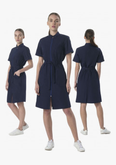 Халат женский Сансара-005 (тк.Смесовая,160) MedLine, т.синий