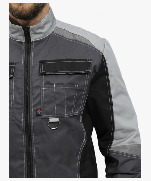 Костюм Вектрон-2 (тк.Смесовая,240) п/к, т.серый/св.серый/черный