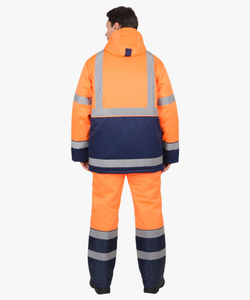 Костюм мужской СИРИУС-МАГИСТРАЛЬ-3 куртка, п/к, тк.Гретта, оранжевый