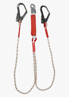 Строп аВерд К50+К20 NL (веревка) двойной с амортизатором 2 бол.+1 соед.кар.