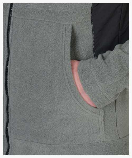 Куртка флисовая СИРИУС-АКТИВ серая отделка черная