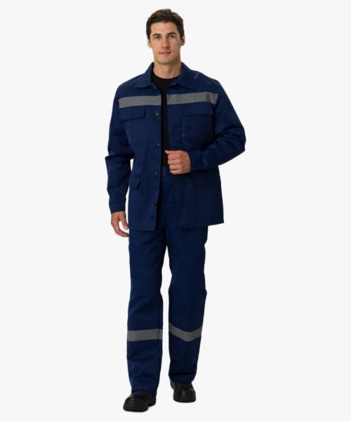 Костюм Экспертный-Люкс СОП (тк.Смесовая,210) брюки, т.синий