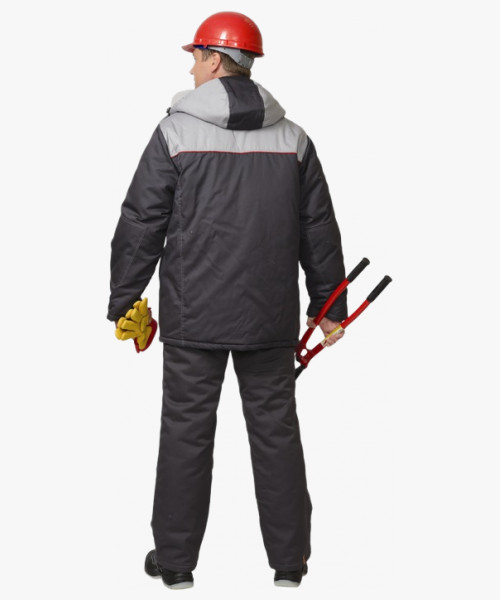 Костюм СИРИУС-ФАВОРИТ куртка дл., брюки тёмно-серый с серым