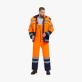 Костюм зимний для дорожника Ультра (тк.Смесовая,210) п/к, оранжевый/т.синий
