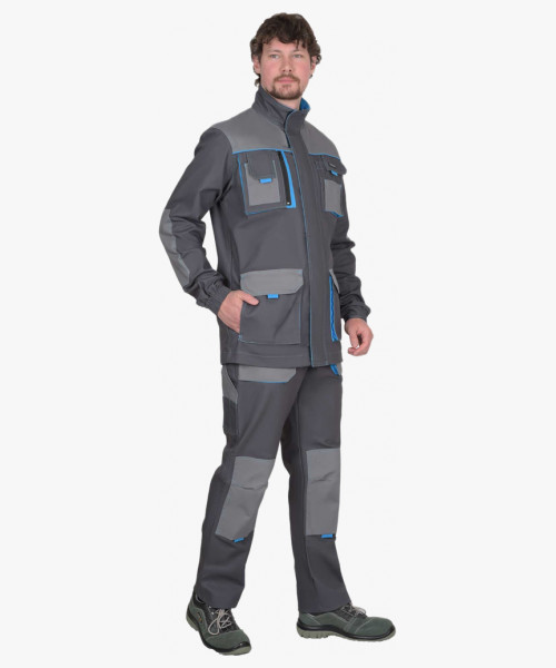 Куртк. СИРИУС-ДВИН т.серый со ср.серым и голубой отделкой пл. 275 г/кв.м