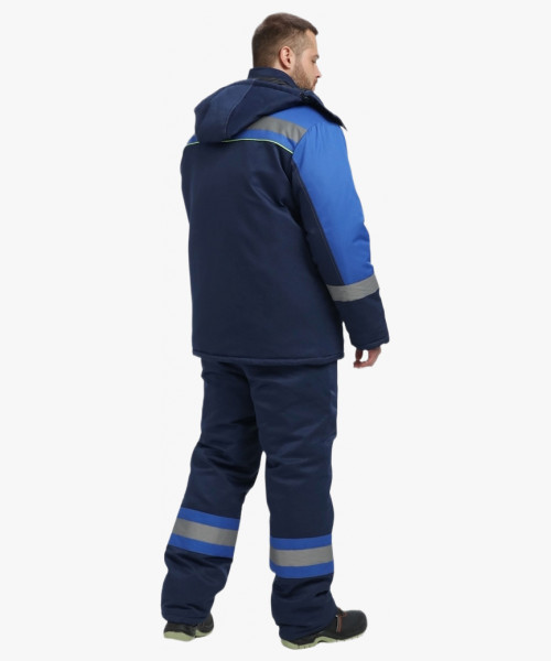 Костюм зимний Бивек-2 СОП (тк.Смесовая,210) пк, т.синий/васильковый/лимонный