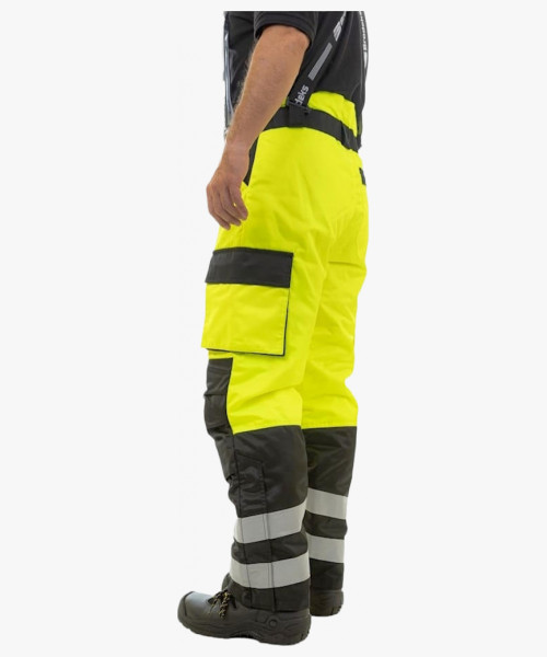 Брюки сигнальные зимние Brodeks KW308, цвет жёлтый, чёрный