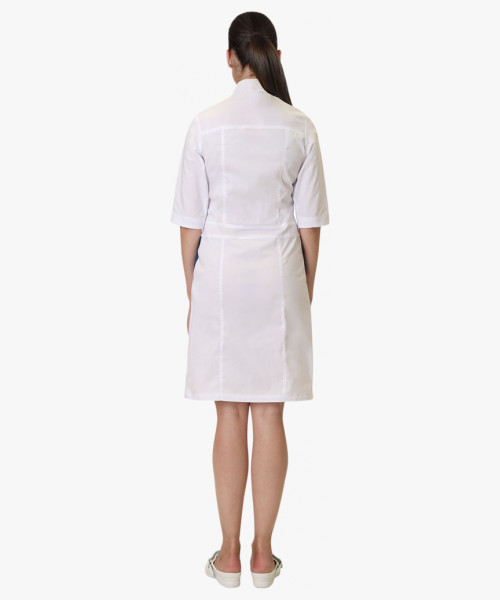 Халат СИРИУС-БАРБАРА женский белый с т-синим