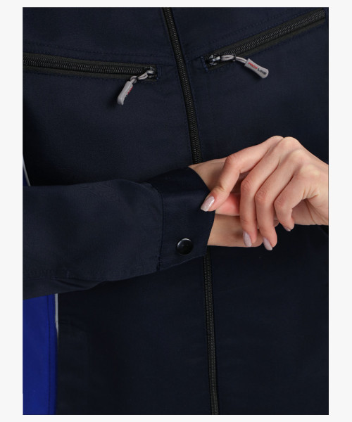 Костюм женский летний ProfLineSpecialist-1 (тк.Смесовая,240) брюки, т.синий/васильковый