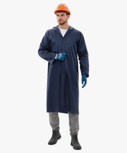 Плащ влагозащитный ProfLineBase (ПВХ,180), т.синий