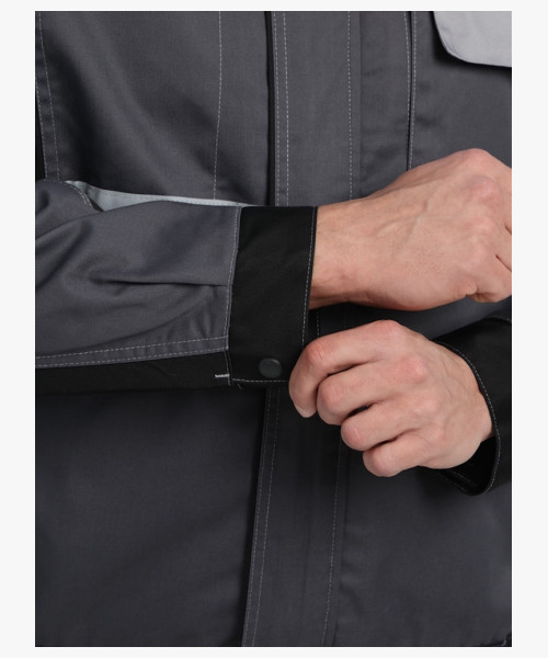 Костюм Виват-1 Премиум CH МВО (тк.Смесовая,240) брюки, т.серый/черный/св.серый