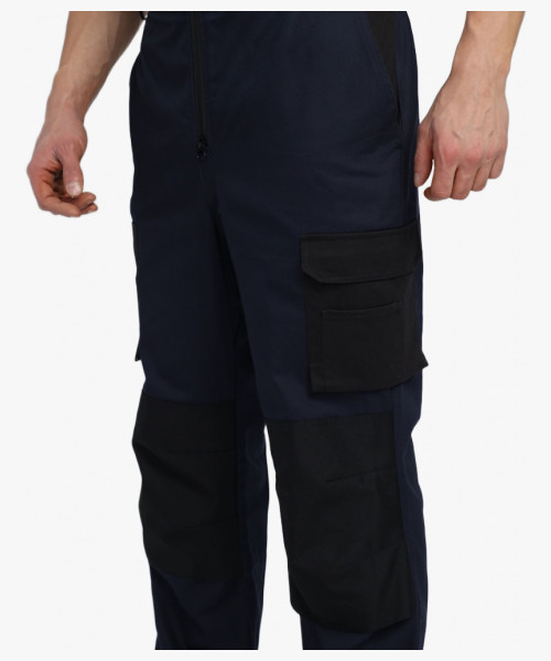 Полукомбинезон Милан NEW CH МВО (тк.Смесовая,270), т.синий/черный