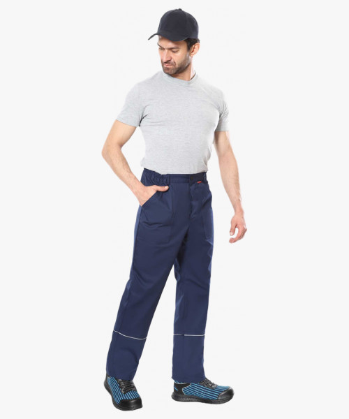 Костюм СИРИУС-МАСТЕР куртк. длинная, брюки, синий с черным